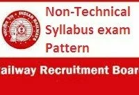 RRB Non-technical Exam Syllabus Pattern 2016